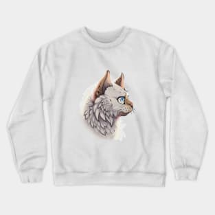 Golden Point British Longhair Side Portrait Crewneck Sweatshirt